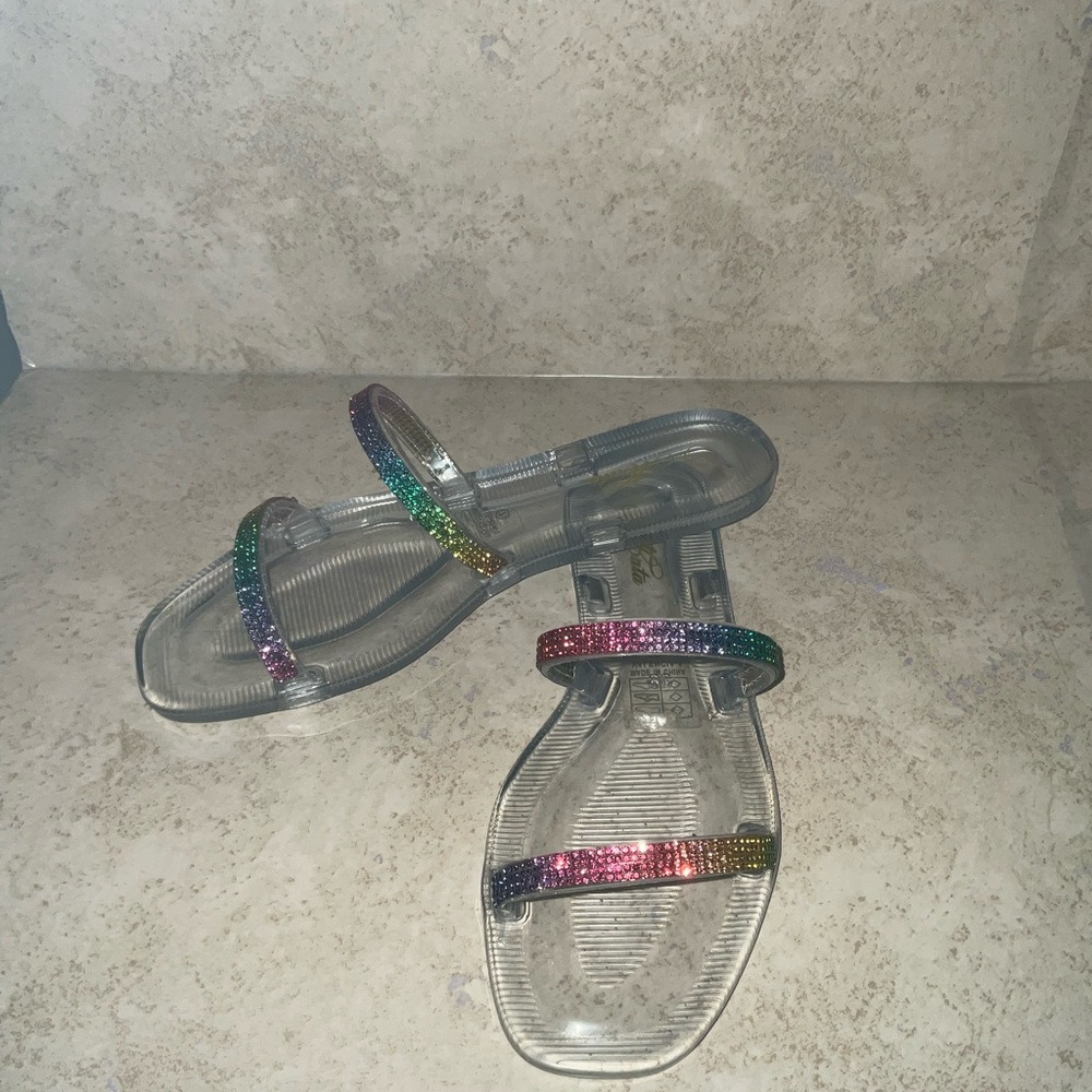 Rainbow Flat Slip Sandals